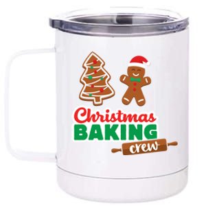 Christmas Baking Crew Funny Merry Xmas Cookies Matching Cute Gift 12 oz Stainless Steel Tumbler Cup