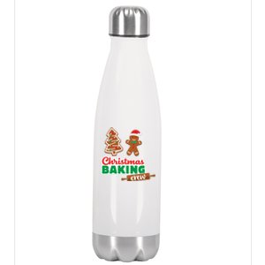 Christmas Baking Crew Funny Merry Xmas Cookies Matching Cute Gift Stainless Steel Insulated Water Bottle