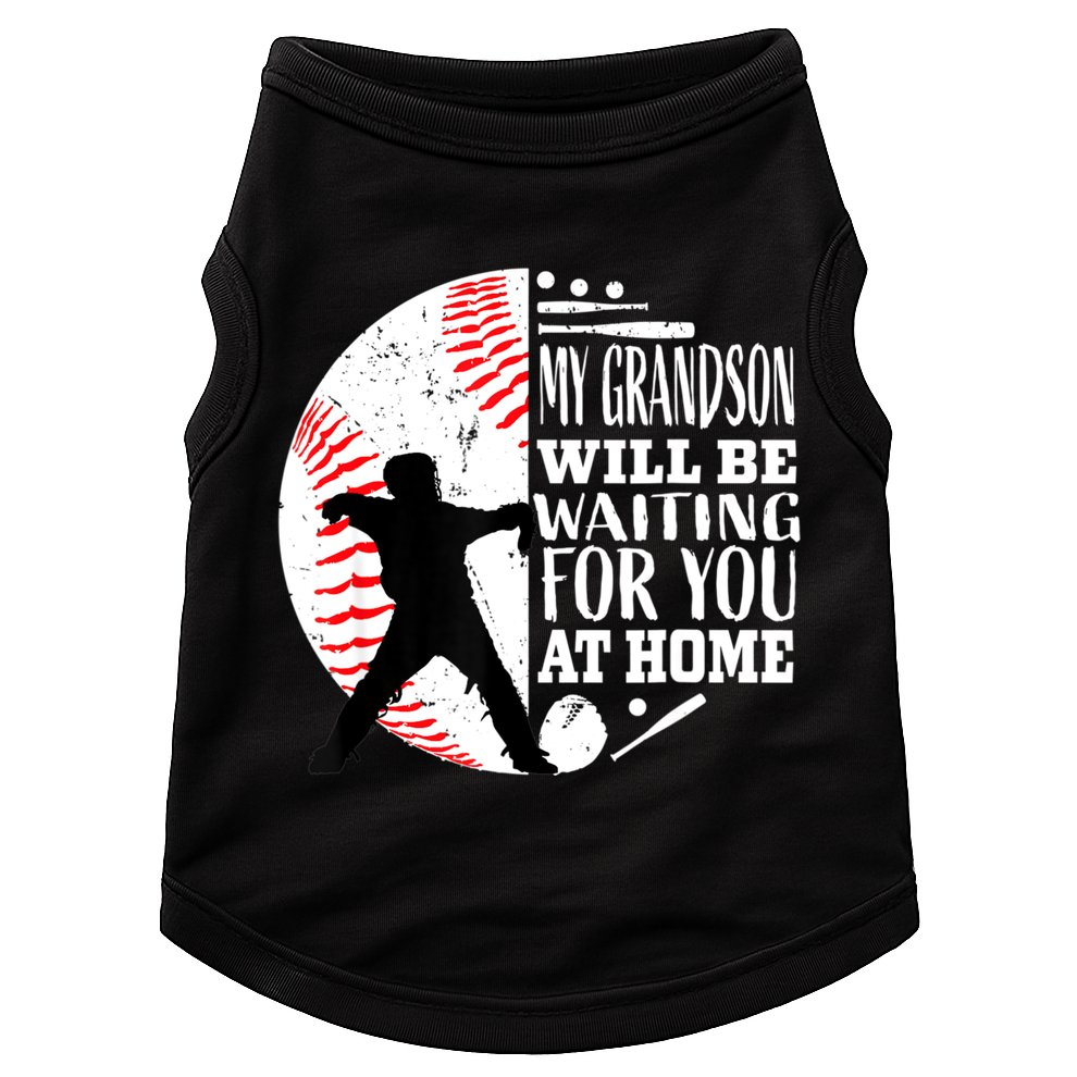 Cute Baseball Catcher Grandma Grandpa Grandson Quote Graphic Doggie Tank