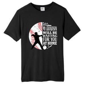 Cute Baseball Catcher Grandma Grandpa Grandson Quote Graphic Tall Fusion ChromaSoft Performance T-Shirt