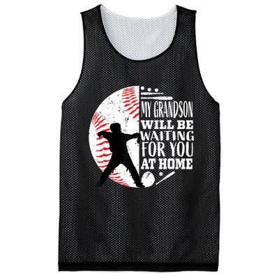 Cute Baseball Catcher Grandma Grandpa Grandson Quote Graphic Mesh Reversible Basketball Jersey Tank
