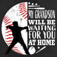 Cute Baseball Catcher Grandma Grandpa Grandson Quote Graphic Hat