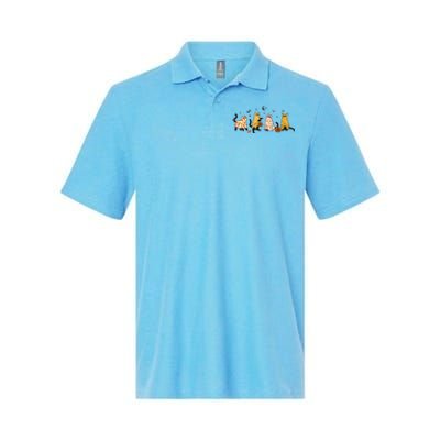 Cute Black Cats In Ghost Costume Softstyle Adult Sport Polo