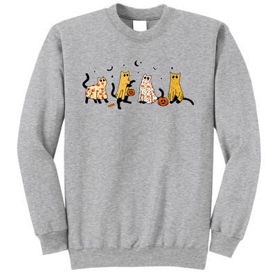 Cute Black Cats In Ghost Costume Sweatshirt