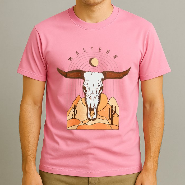 Cow Bull Cattle Skull Head Western T-Shirt