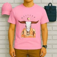 Cow Bull Cattle Skull Head Western T-Shirt