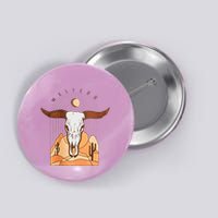 Cow Bull Cattle Skull Head Western Button