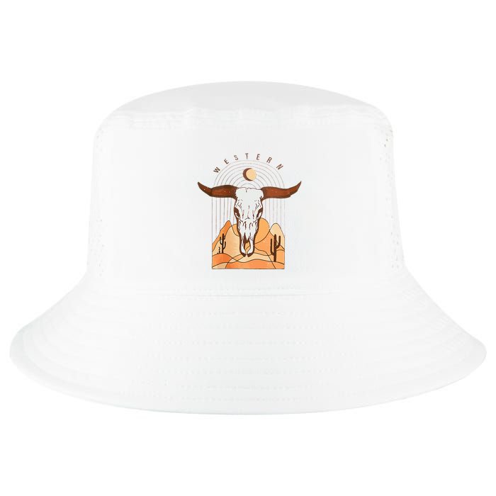 Cow Bull Cattle Skull Head Western Cool Comfort Performance Bucket Hat