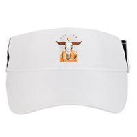 Cow Bull Cattle Skull Head Western Adult Drive Performance Visor