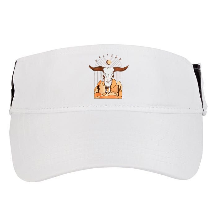 Cow Bull Cattle Skull Head Western Adult Drive Performance Visor