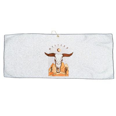 Cow Bull Cattle Skull Head Western Large Microfiber Waffle Golf Towel