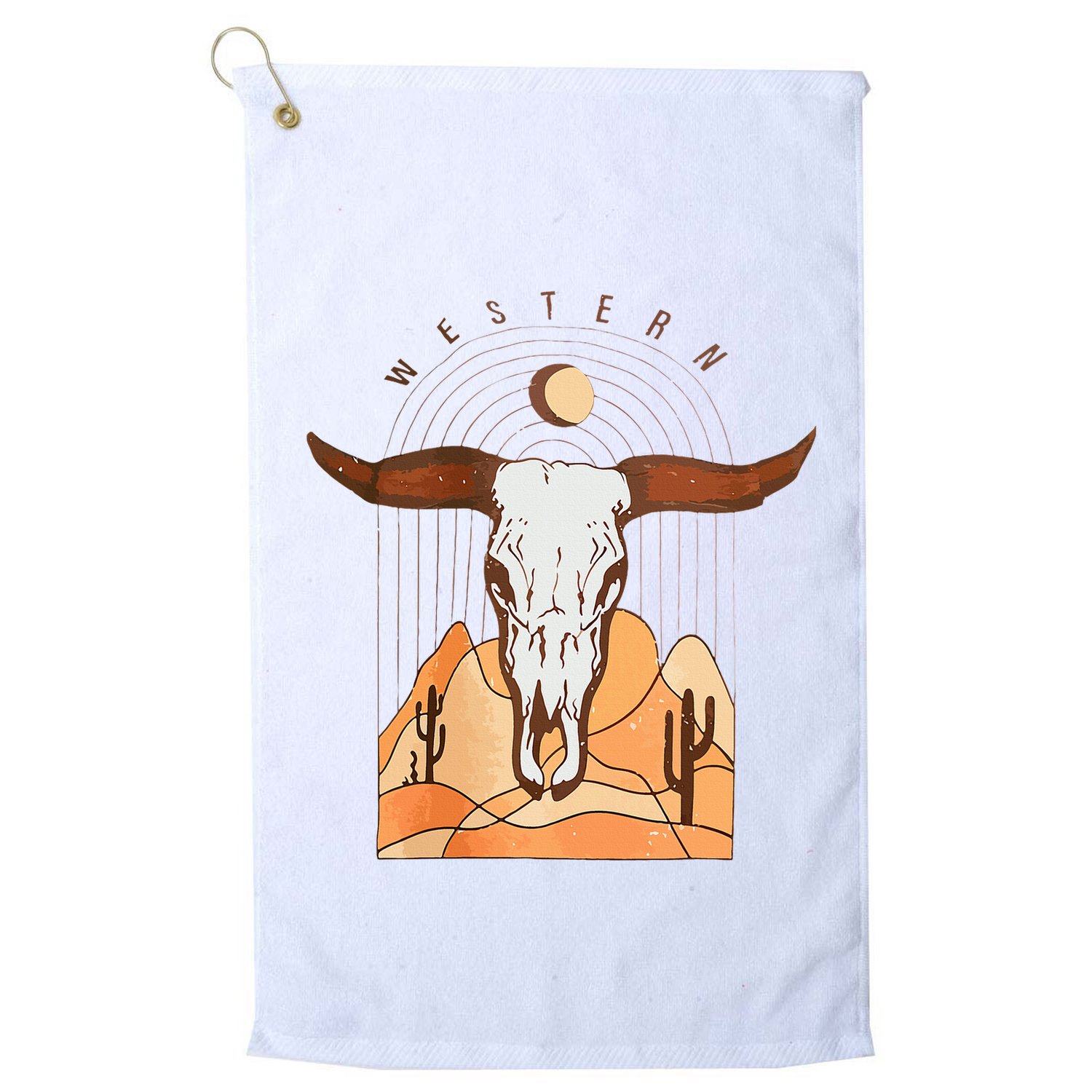 Cow Bull Cattle Skull Head Western Golf Towel