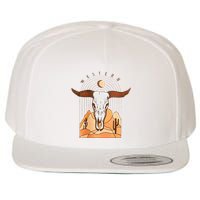 Cow Bull Cattle Skull Head Western Wool Snapback Cap