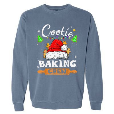 Cookie Baking Crew Christmas Funny Gingerbread Garment-Dyed Sweatshirt