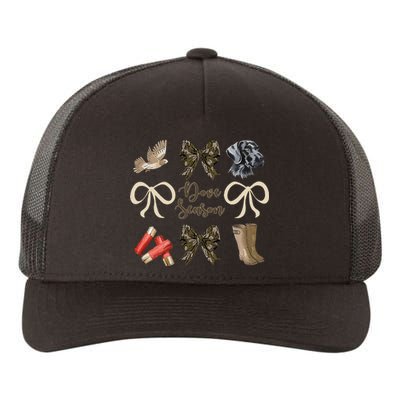 Camo Bow Coquette Dove Season Hunting Dove Hunter Hunt Girl Gift Yupoong Adult 5-Panel Trucker Hat