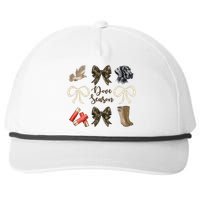 Camo Bow Coquette Dove Season Hunting Dove Hunter Hunt Girl Gift Snapback Five-Panel Rope Hat