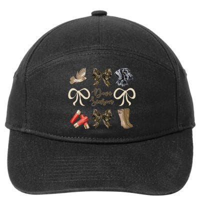 Camo Bow Coquette Dove Season Hunting Dove Hunter Hunt Girl Gift 7-Panel Snapback Hat