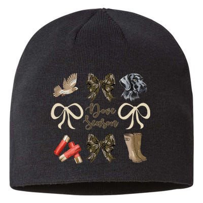 Camo Bow Coquette Dove Season Hunting Dove Hunter Hunt Girl Gift Sustainable Beanie