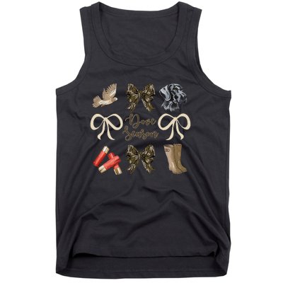 Camo Bow Coquette Dove Season Hunting Dove Hunter Hunt Girl Gift Tank Top