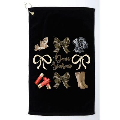 Camo Bow Coquette Dove Season Hunting Dove Hunter Hunt Girl Gift Golf Towel