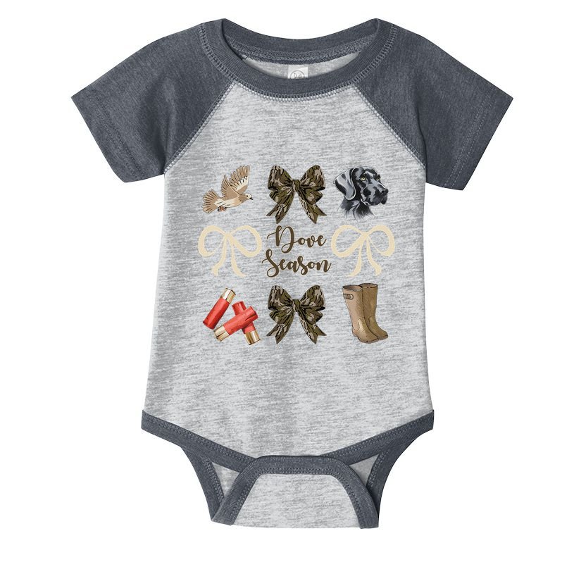Camo Bow Coquette Dove Season Hunting Dove Hunter Hunt Girl Gift Infant Baby Jersey Bodysuit