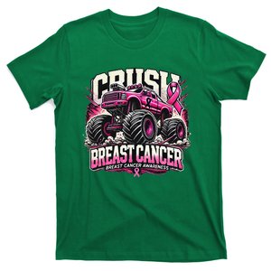 Crush Breast Cancer Awareness Monster Truck Boy T-Shirt