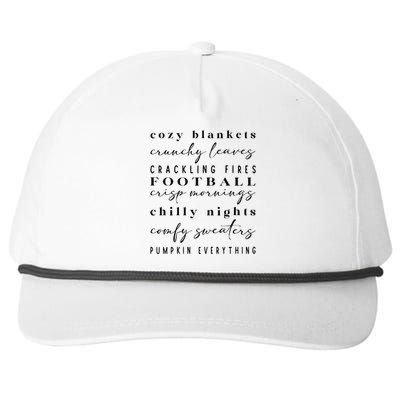 Cozy Blankets Crunch Leaves Football Fall Motif Snapback Five-Panel Rope Hat