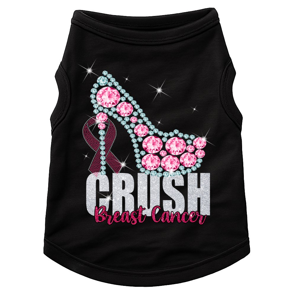 Crush Breast Cancer Cute Sparkly Design Doggie Tank