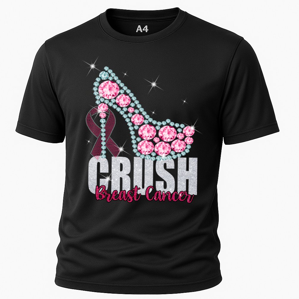 Crush Breast Cancer Cute Sparkly Design Cooling Performance Crew T-Shirt