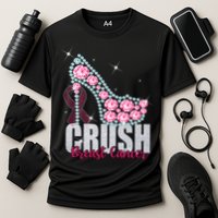 Crush Breast Cancer Cute Sparkly Design Cooling Performance Crew T-Shirt