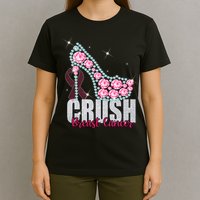Crush Breast Cancer Cute Sparkly Design T-Shirt