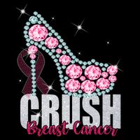 Crush Breast Cancer Cute Sparkly Design T-Shirt