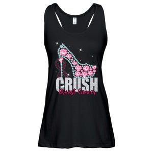 Crush Breast Cancer Cute Sparkly Design Ladies Essential Flowy Tank