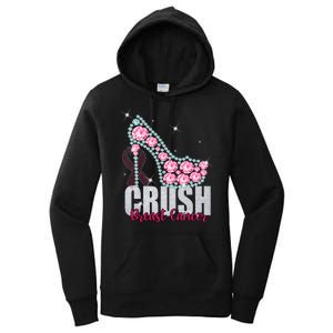 Crush Breast Cancer Cute Sparkly Design Women's Pullover Hoodie