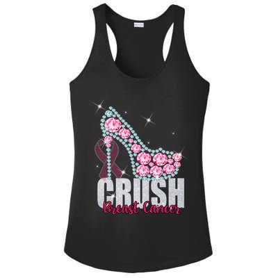 Crush Breast Cancer Cute Sparkly Design Ladies PosiCharge Competitor Racerback Tank