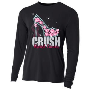 Crush Breast Cancer Cute Sparkly Design Cooling Performance Long Sleeve Crew