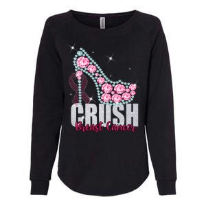 Crush Breast Cancer Cute Sparkly Design Womens California Wash Sweatshirt