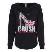 Crush Breast Cancer Cute Sparkly Design Womens California Wash Sweatshirt