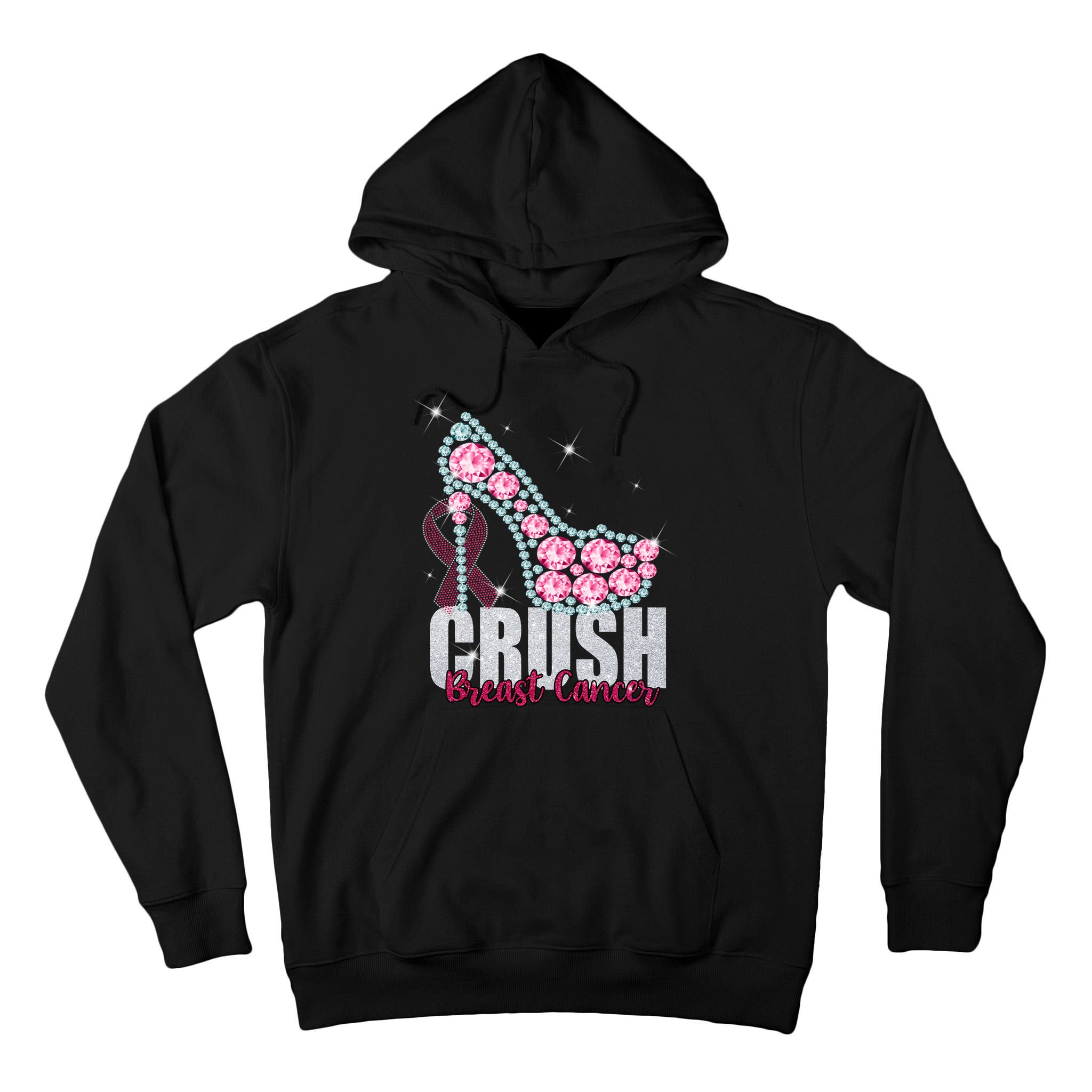 Crush Breast Cancer Cute Sparkly Design Tall Hoodie