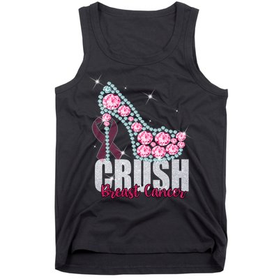 Crush Breast Cancer Cute Sparkly Design Tank Top