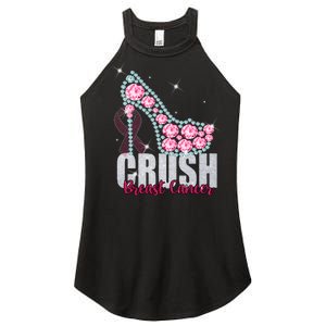 Crush Breast Cancer Cute Sparkly Design Women's Perfect Tri Rocker Tank