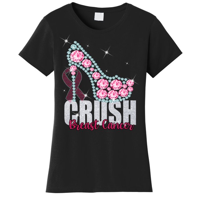 Crush Breast Cancer Cute Sparkly Design Women's T-Shirt