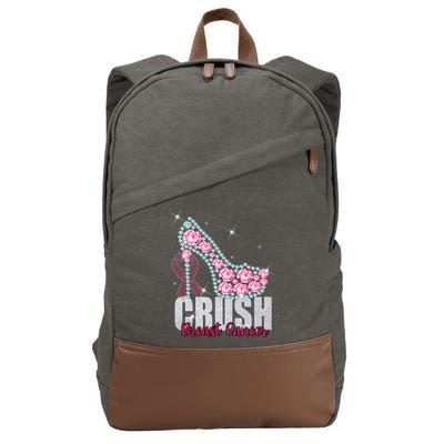 Crush Breast Cancer Cute Sparkly Design Cotton Canvas Backpack