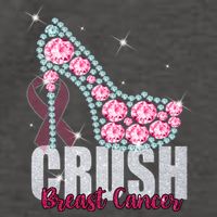 Crush Breast Cancer Cute Sparkly Design Vector Backpack