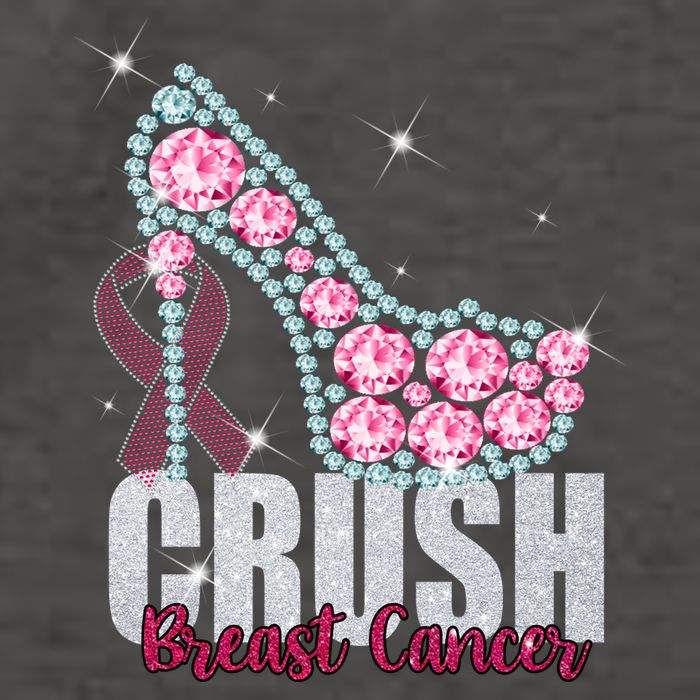 Crush Breast Cancer Cute Sparkly Design Vector Backpack