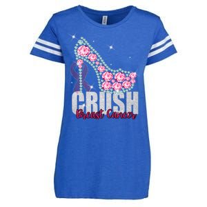 Crush Breast Cancer Cute Sparkly Design Enza Ladies Jersey Football T-Shirt