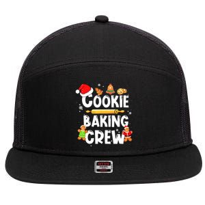 Cookie Baking Crew Family Christmas Funny Team Holiday Party 7 Panel Mesh Trucker Snapback Hat