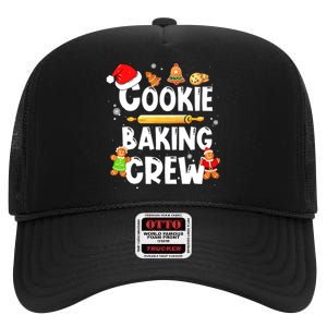 Cookie Baking Crew Family Christmas Funny Team Holiday Party High Crown Mesh Back Trucker Hat