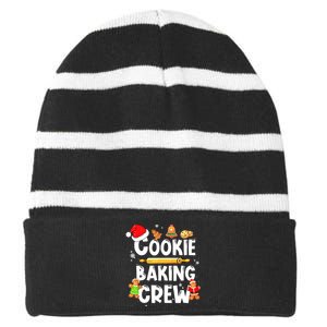 Cookie Baking Crew Family Christmas Funny Team Holiday Party Striped Beanie with Solid Band