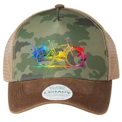 Colorful Bicycle Cycling Biking Cyclist Bicycling Legacy Tie Dye Trucker Hat